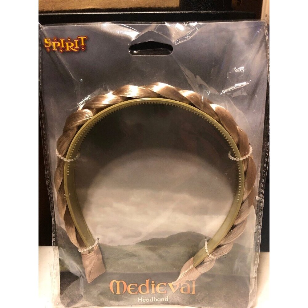 Braided Headband Costume Spirit Halloween Medieval Blonde Hair - Picture 2 of 6